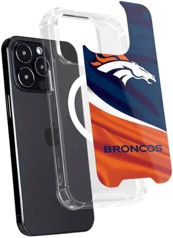 Skinit Phone Case Compatible with MagSafe iPhone 15 Pro Max - Officially Licensed NFL Denver Broncos Design in Saudi Arabia