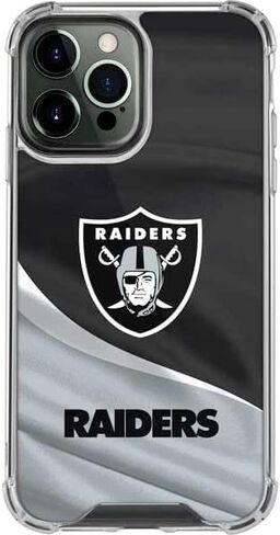 Skinit Clear Phone Case Compatible with iPhone 13 Pro Max - Officially Licensed NFL Las Vegas Raiders Design in Saudi Arabia