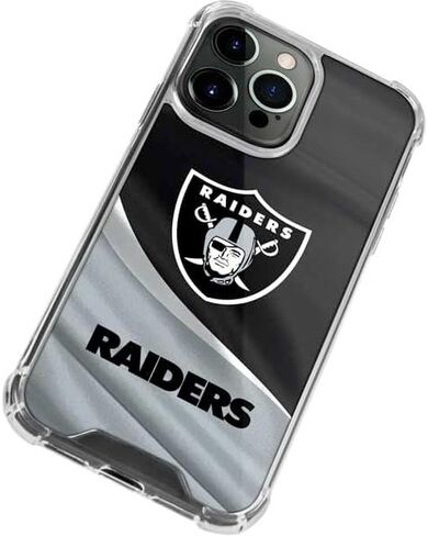Skinit Clear Phone Case Compatible with iPhone 13 Pro Max - Officially Licensed NFL Las Vegas Raiders Design in Saudi Arabia