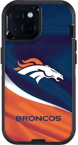 Skinit Phone Phone Skin متوافق مع Otterbox Defender iPhone 13 - تصميم NFL Denver Broncos المرخص رسميًا in Saudi Arabia