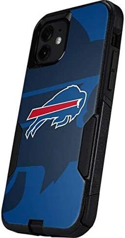 Skinit Decal Phone Skin Compatible with OtterBox Commuter Case for iPhone 12 Mini - Officially Licensed NFL Buffalo Bills Double Vision Design in Saudi Arabia