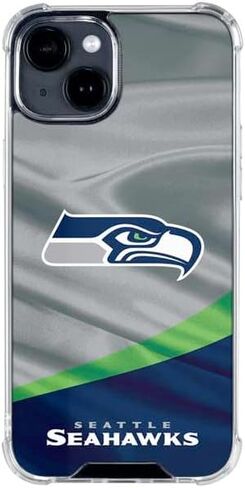 Skinit Clear Phone Case متوافق مع iPhone 15 - تصميم NFL Seattle Seahawks المرخص رسميًا in Saudi Arabia