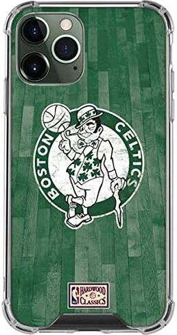 Skinit Clear Phone Case متوافق مع iPhone 12 Pro - تصميم كلاسيكيات خشب الخشب الصلب المرخص له رسميًا in Saudi Arabia
