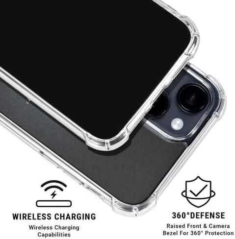 Skinit Clear Phone Case Compatible with iPhone 15 Plus - Officially Licensed NHL Washington Capitals Black Background Design in Saudi Arabia