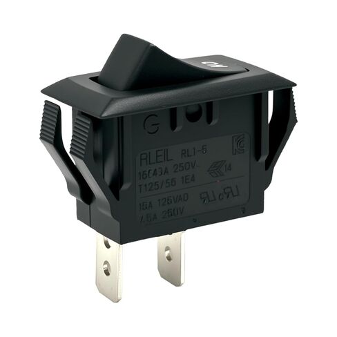 RLEIL RL1-5 2Pins 2-Position 16A 250VAC T125/55 ON/Off Switch Black Button Rocker Switch in Saudi Arabia