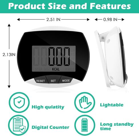 24 Pcs Pedometer for Walking Bulk LCD Step Counter with Calories Burned Portable Accurately Step Tracker for Women Man Adults Jogging Hiking Running Walking in Saudi Arabia