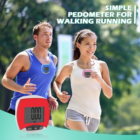 24 Pcs Pedometer for Walking Bulk LCD Step Counter with Calories Burned Portable Accurately Step Tracker for Women Man Adults Jogging Hiking Running Walking in Saudi Arabia