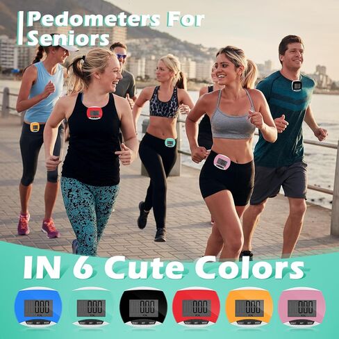 24 Pcs Pedometer for Walking Bulk LCD Step Counter with Calories Burned Portable Accurately Step Tracker for Women Man Adults Jogging Hiking Running Walking in Saudi Arabia