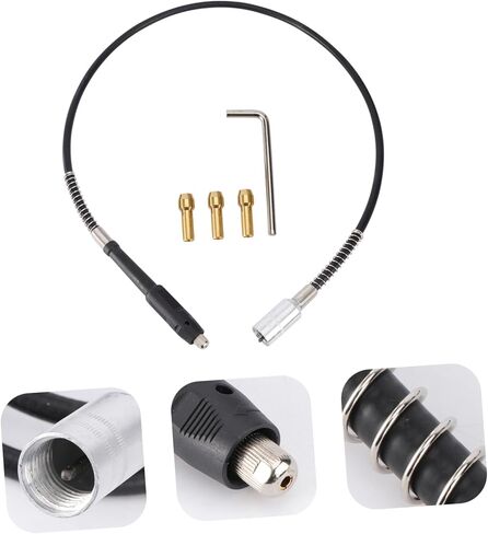 Artibetter 1SET مجموعة إكسسوارات مرنة العمود لنحت ونقش الخشب تشمل محول حفر وحفر لأدوات كهربائية مناسبة لتلميع مهام الطحن والطحن in Saudi Arabia