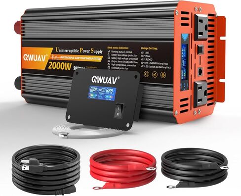 2000W SUMP PUMP BATTERESS ، نظام نسخ احتياطي للبطارية 2500W SUMP لمضخة SUMP لانقطاع الطاقة ، شاشة LCD متعددة الوظائف قابلة للتعديل ، التبديل التلقائي للشبكة والبطارية in Saudi Arabia