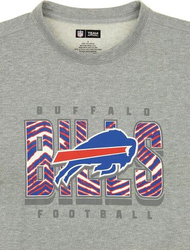 Zubaz NFL Women's Heather Gray Name & Logo Crewneck Sweatshirt w/Jobicets in Saudi Arabia