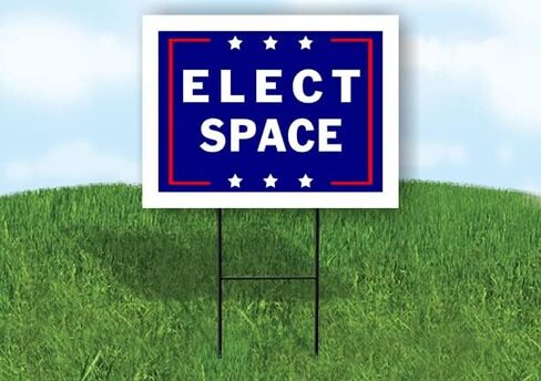 ELECT SPACE - Single Sided Yard Sign Road Sign with Stand - Driveway Signs for Street, Lawn, Block, House, Real Estate - Yard Signs, Custom Sign, Personalized Signage - 18" x 24" in Saudi Arabia