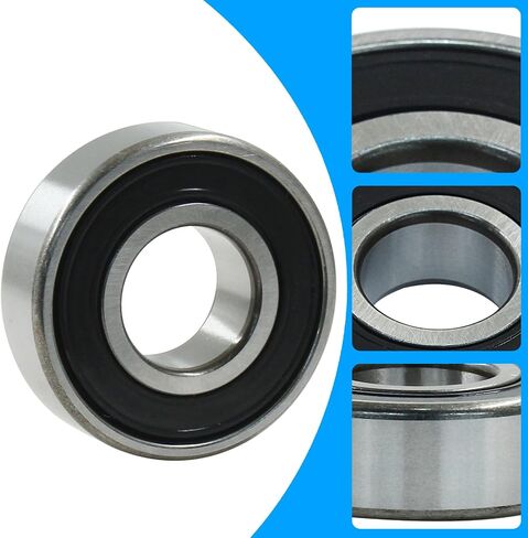 6202 2RS Ball Bearings ، 15mm × 35mm × 11 مم من الصلب ومطاط مزدوج محكم الأوتار محامل أخدود عميق للمحرك in Kuwait