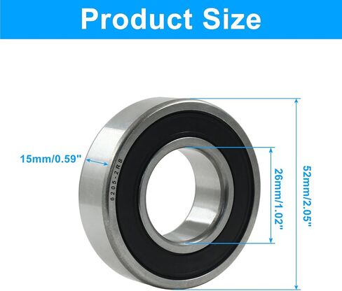 6202 2RS Ball Bearings ، 15mm × 35mm × 11 مم من الصلب ومطاط مزدوج محكم الأوتار محامل أخدود عميق للمحرك in Kuwait