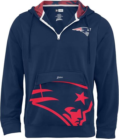 Zubaz NFL Men's 1/4 Zip Big Pocket Team Logo Hoodie in Saudi Arabia