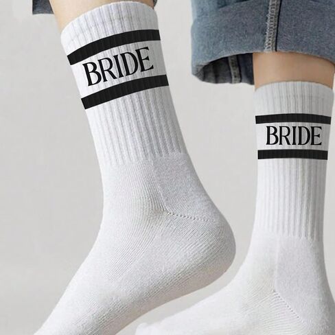 جوارب Lady & Home Bride ، لحفل البكالوريوس ، هدية وصيفات الشرف ، زينة المشاركة ، ملحق دش الزفاف ، العروس لتكون هدية (A-Black) in Kuwait