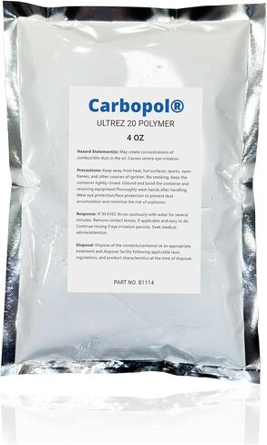 Lubrizol Carbopol® Ultrez 20 Polymer - 4oz | Enhanced Thickening Power, Versatile Formulation Compatibility, Stable and Luxurious Textures, Superior Sensorial Experience, Wide pH Range (4oz) in Saudi Arabia