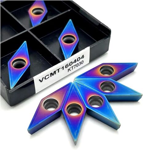 1PC Nano Blue Insert VNMG160404 VCMT160408 KT7030 Stainless Steel Hard Alloy Tool CNC Precision Cutting Turning Tool(VCMT 160408 KT7030) in Saudi Arabia