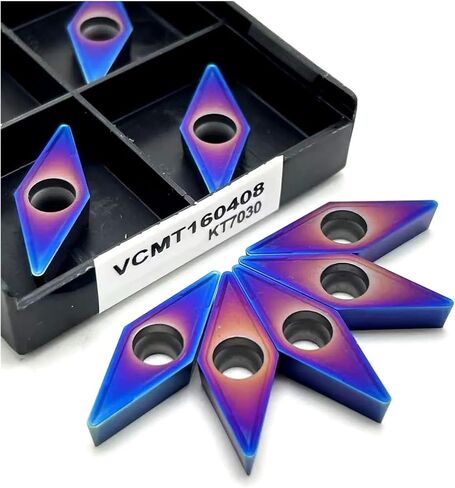 1PC Nano Blue Insert VNMG160404 VCMT160408 KT7030 Stainless Steel Hard Alloy Tool CNC Precision Cutting Turning Tool(VCMT 160408 KT7030) in Saudi Arabia