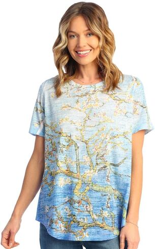 Jess & Jane Burnout Short-Sleeve Top - AJ4 in Kuwait