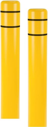 BollardGard 8" x 52" 2-Pack Bollard Cover - Innoplast (Yellow Red Tape) in Kuwait