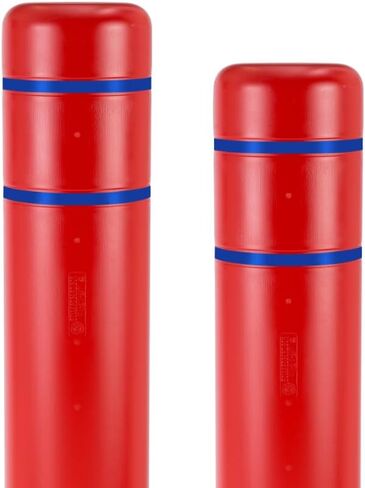 BollardGard 8" x 52" 2-Pack Bollard Cover - Innoplast (Yellow Red Tape) in Kuwait