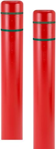 BollardGard 8" x 52" 2-Pack Bollard Cover - Innoplast (Yellow Red Tape) in Kuwait