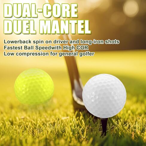 24 Pcs Duo Soft Golf Balls Senior Golf Balls Yellow Golf Balls Distance Golf Balls Super Soft Golf Balls Senior Colored Soft Golf Balls Yellow Golf Balls Low-compression Supersoft Golf Ball in Saudi Arabia