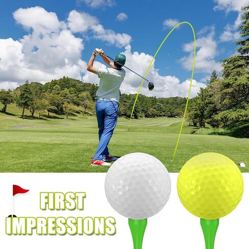 24 Pcs Duo Soft Golf Balls Senior Golf Balls Yellow Golf Balls Distance Golf Balls Super Soft Golf Balls Senior Colored Soft Golf Balls Yellow Golf Balls Low-compression Supersoft Golf Ball in Saudi Arabia