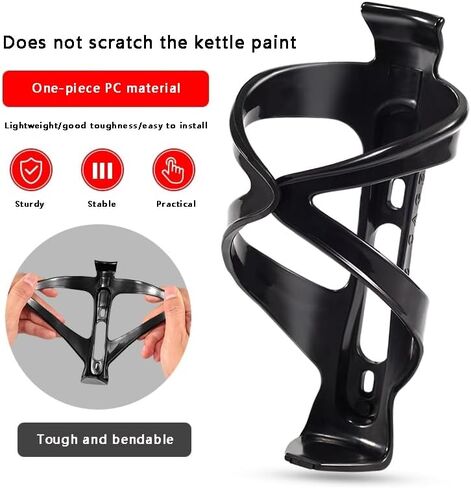 حامل زجاجة ماء الدراجة ل Trek FX Sport Carbon 4 2021 ، دليل تسرب متين غير قسيمة ، حامل كأس الدراجة الخفيفة الوزن ، إكسسوارات الدراجات المتينة القابلة للتعديل ، وهي أسود ، أسود in Kuwait