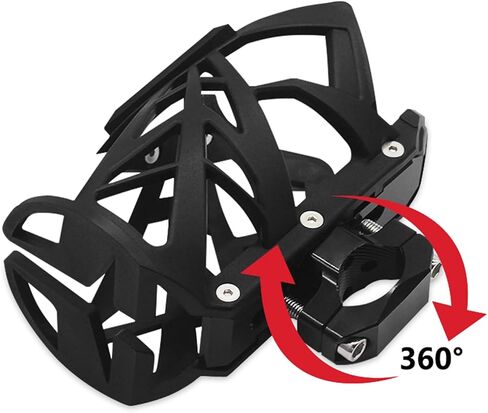 MFGZD Motorcycle Water Bottle Holder Drink Cup Holder for 55-78mm Diameter Bottles,15-33mm Universal Handlebar Bike Cup Holder 360 ° Rotation Fit for Harley ATV Scooter Bike Stroller Wheelchair in Kuwait