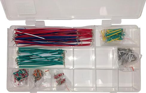 RSR Electronics 350 Piece Breadboard Jumper Wire Kit with Plastic Storage Case, Assorted Lengths and Colors in Saudi Arabia