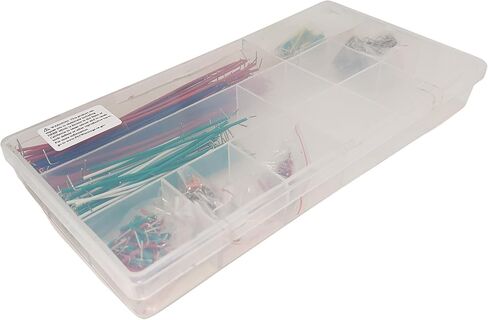 RSR Electronics 350 Piece Breadboard Jumper Wire Kit with Plastic Storage Case, Assorted Lengths and Colors in Saudi Arabia