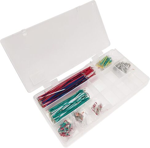 RSR Electronics 350 Piece Breadboard Jumper Wire Kit with Plastic Storage Case, Assorted Lengths and Colors in Saudi Arabia