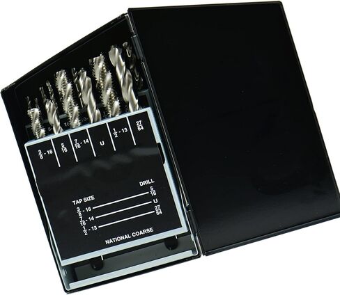 18 PCS #6-32 إلى 1/2-13 NC #36 إلى 27/64 HSS SPORAL FLUTE BOTTION TAP & DRIER SET 404-7276 P) in Saudi Arabia