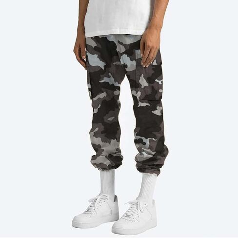 Cargo Pants for Men - Comfy Hiking & Athletic Ripstop Pants | Big & Tall Baggy Outdoor Sports Joggers & Sweatpants (3X-Large,D-Black) in Saudi Arabia