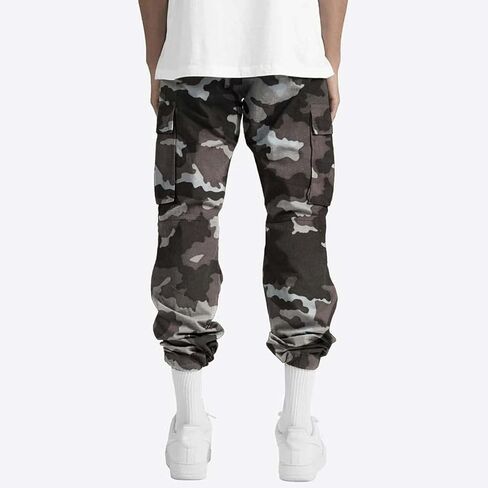 Cargo Pants for Men - Comfy Hiking & Athletic Ripstop Pants | Big & Tall Baggy Outdoor Sports Joggers & Sweatpants (3X-Large,D-Black) in Saudi Arabia