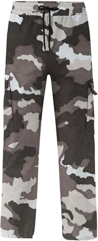 Cargo Pants for Men - Comfy Hiking & Athletic Ripstop Pants | Big & Tall Baggy Outdoor Sports Joggers & Sweatpants (3X-Large,D-Black) in Saudi Arabia