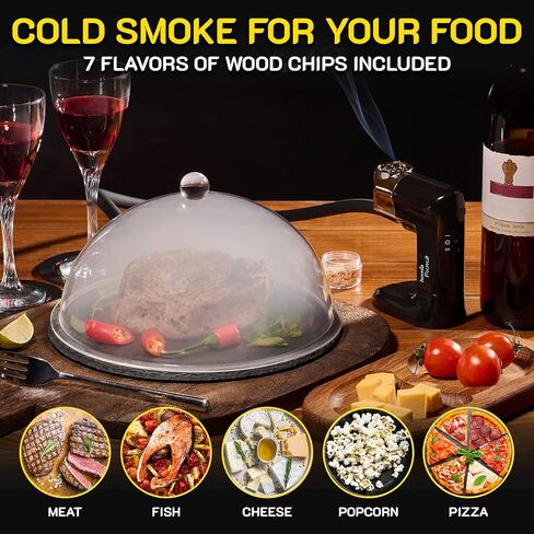 Cocktail Smoker Kit - Whiskey Smoker Kit - Smoke Infuser - Universal Kit, 14 PCS, Smoker Machine with Accessories and Wood Chips - Indoor Smoker - Gift for Men in Kuwait