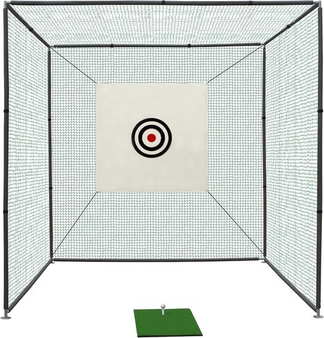 10X10X10FT Golf Practice Net Cage Metal Frame Hitting Net Kit for Backyard，Golf Sports Barrier Nets Batting Cage Training Simulators for Home in Saudi Arabia