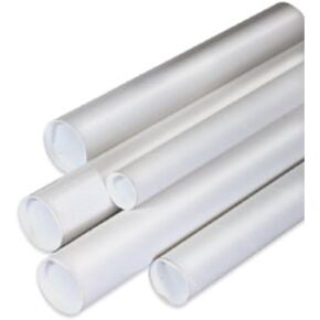 2 "× 12" أنابيب بريدية بيضاء مع قبعات (50/حالة) in Kuwait