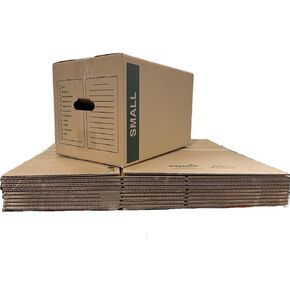 20 - حزمة صناديق صغيرة متحركة من الورق المقوى 16x10x10 32 ECT مع مقابض in Kuwait