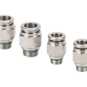 SAP SS304 Stainless Quick Push In Connector PC-G 4/6/8/10/12mm push in hose fittings Pneumatic Air Compressor PC G thread gasket(12-03(12mm-3I8)) in Saudi Arabia