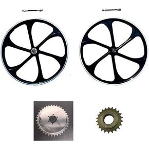 26 inch Aluminum Alloy Bicycle Mag Wheel 100 * 135mm & 22T Flywheel & 36T 6 Hole Sprocket Gas Motorized Bicycle Rim in Kuwait