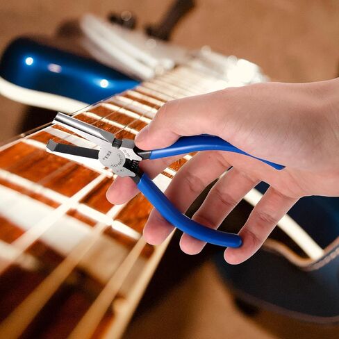 Fret Removal Pliers, Fret Puller Tool Precision Cutting Pliers with Blue Rubber Coating Multifunctional Cutter Tool for Acoustic Eelectric Guitar Bass, Pulling Cutting Nails or Wires in Saudi Arabia
