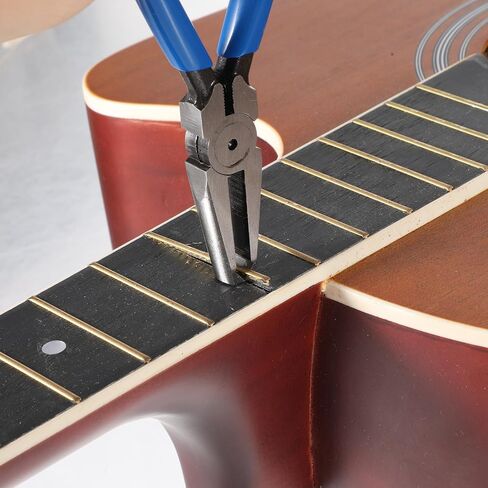 Fret Removal Pliers, Fret Puller Tool Precision Cutting Pliers with Blue Rubber Coating Multifunctional Cutter Tool for Acoustic Eelectric Guitar Bass, Pulling Cutting Nails or Wires in Saudi Arabia