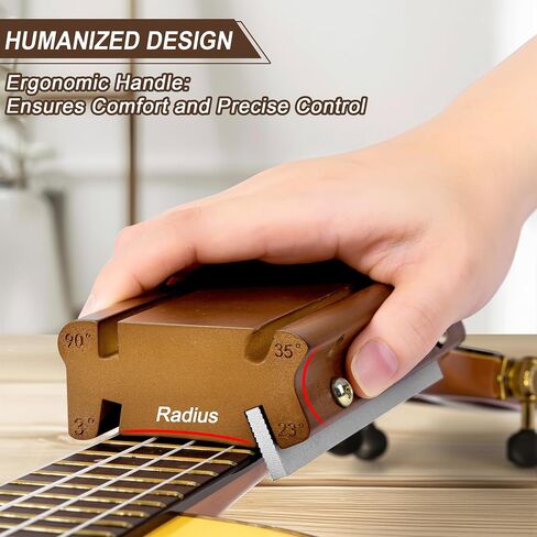 4-in-1 Bass & Guitar Fret File Tool-3 ° ، 23 ° ، 35 ° ، 90 ° زوايا لخلع الملابس ، أدوات الحنق للغيتار للمشاركة ، التقريب ، Deburring-Luthier Tools Kit in Saudi Arabia