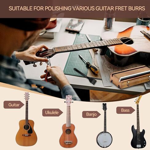 4-in-1 Bass & Guitar Fret File Tool-3 ° ، 23 ° ، 35 ° ، 90 ° زوايا لخلع الملابس ، أدوات الحنق للغيتار للمشاركة ، التقريب ، Deburring-Luthier Tools Kit in Saudi Arabia