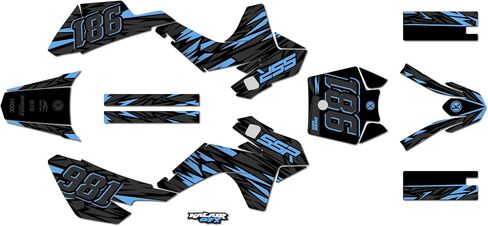 Graphics Kit for SSR SR70, SR110, SR125 (2021) Twitch Series Red 09 Mil - Dirt bike Custom Racing Graphics Decals Stickers Kit, no-plastics in Saudi Arabia