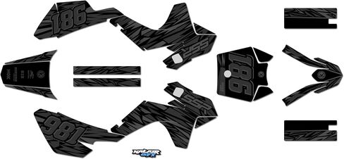 Graphics Kit for SSR SR70, SR110, SR125 (2021) Twitch Series Red 09 Mil - Dirt bike Custom Racing Graphics Decals Stickers Kit, no-plastics in Saudi Arabia